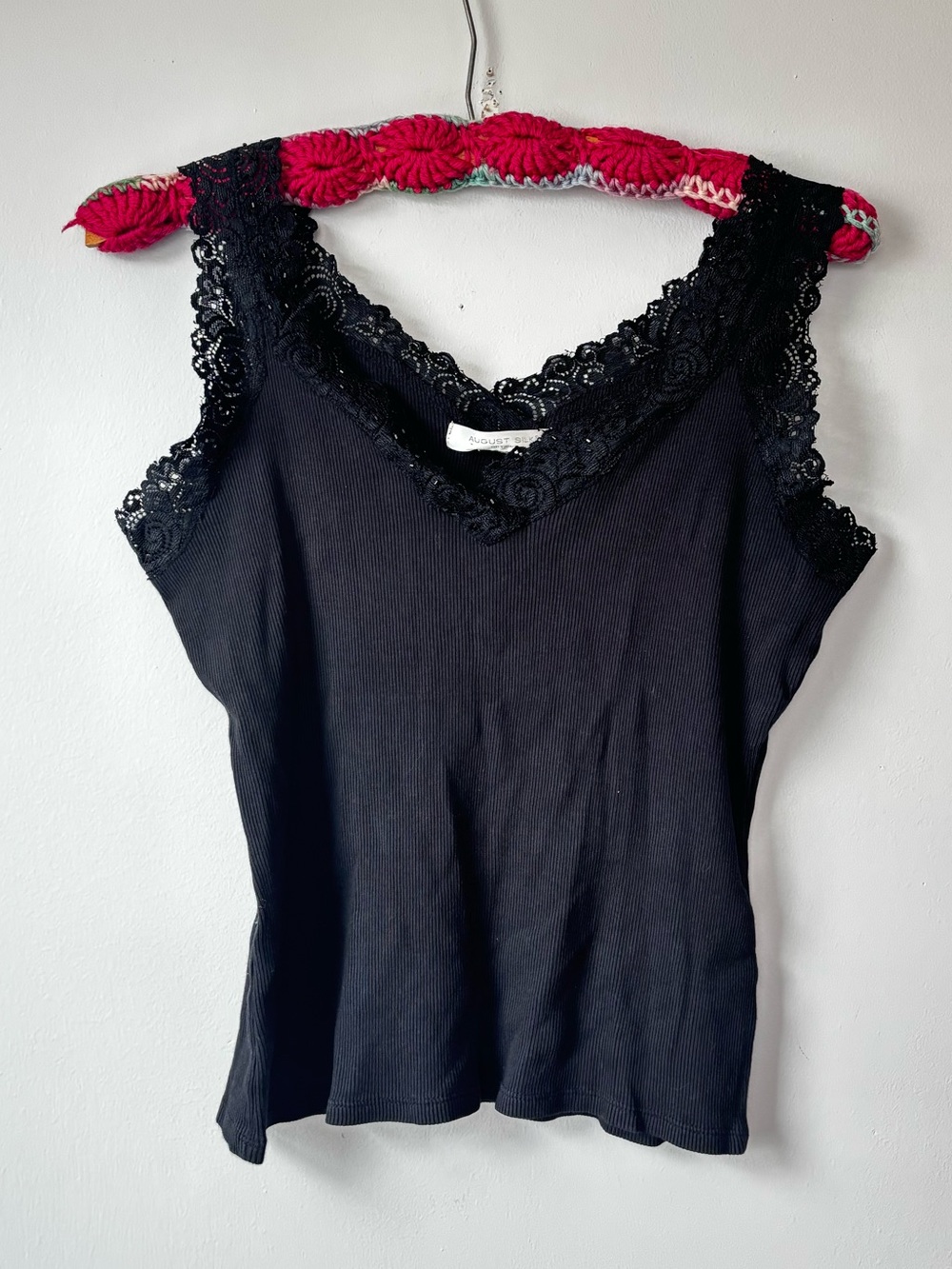 Black Lace Trim Cami